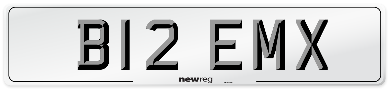 B12 EMX Number Plate from New Reg
